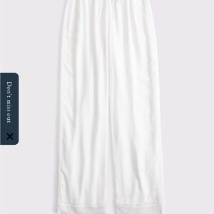 Abercrombie & Fitch White Wide Leg Pants